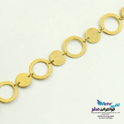 دستبند طلا - طرح پولکی-ZMB1443